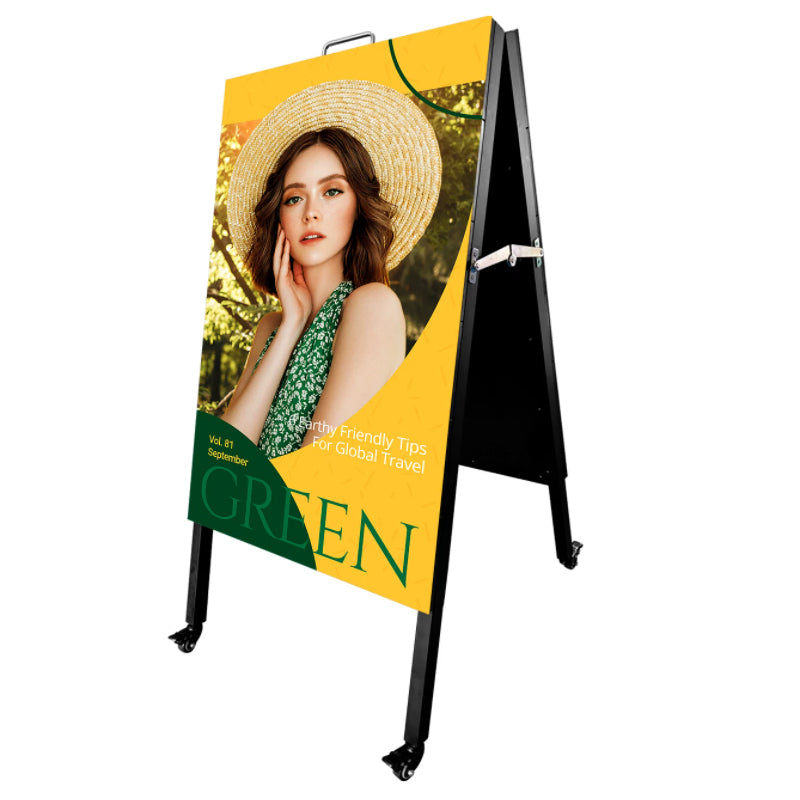 Waterproof A Frame LED Electronic Sandwich Board Outdoor Double Sided Digital Poster Display For Retail Cafe Shop