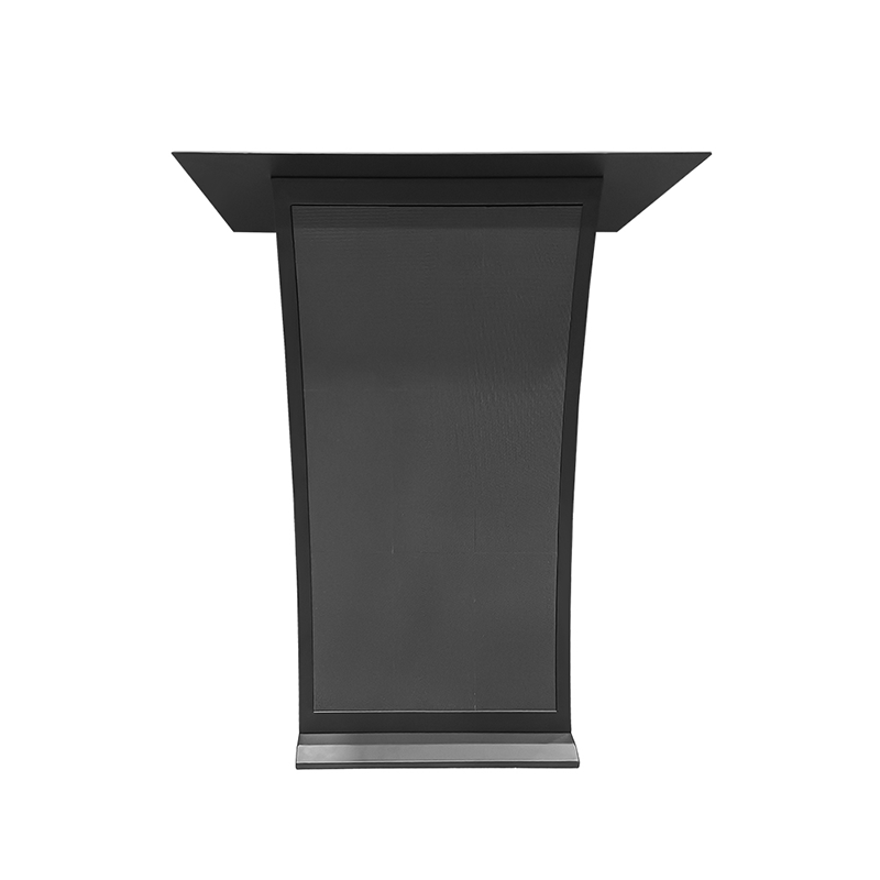 Curved Digital Podium LED Advertising Kiosk Stand Touch Screen Digital Signage Lectern for Conference Hall Mall Exhibition