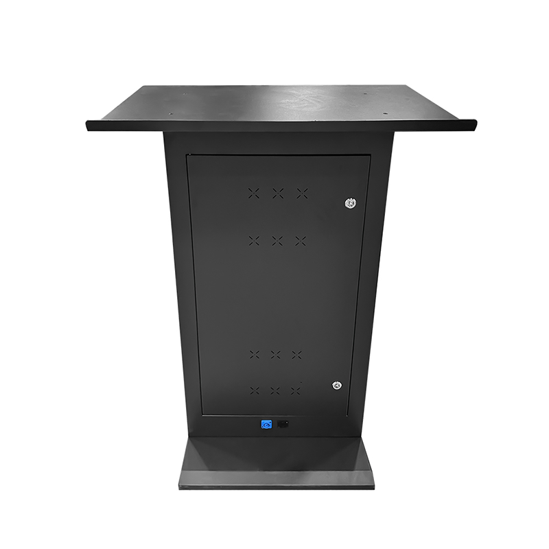 Curved Digital Podium LED Advertising Kiosk Stand Touch Screen Digital Signage Lectern for Conference Hall Mall Exhibition
